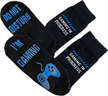''Do Not Disturb I'm Gaming" Funny Socks - Great Novelty Gift For Gamers Who Have Everything! (Full Length Lounge Socks)