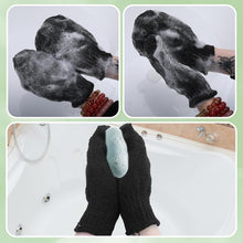 WLLHYF Exfoliating Gloves Double Sided Exfoliating Mitt Skin Body Scrub Gloves Bath Washcloths Scrubbing Glove Shower Accessories for Shower Bath Spa Massage Clean Dead, Dry Skin