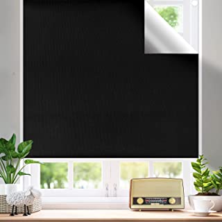 Digiroot Portable Blackout Blind, Blackout Material 300x145cm Cut to Size Blackout Blinds Stick On Window No Drill Blinds Blackout Curtains for Bedroom, Nursery, Loft, Travel RV Car