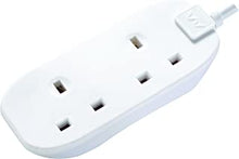 Masterplug BTG5-MP Two Socket Extension Lead, 5 Metres, White