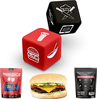 Gifton - Takeaway Dice Decision Maker - Friday Night Dinner Meal Idea Pizza Burger Kebab Fast Food - Funny Gag Novelty Dice Party Game Gift for Men Him Her Stocking Filler for Women