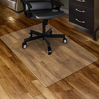 Kuyal Clear Chair mat for Hard Floors 90x120cm (3'x4') Transparent Floor Mats Wood/Tile Protection Mat for Office & Home