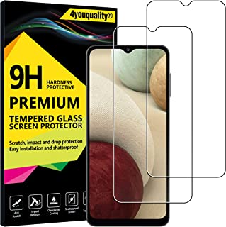 4youquality Screen Protector for Samsung Galaxy A12, Galaxy A32 5G & Galaxy A02s / A03s, Tempered Glass Film, 2-Pack, [LifetimeWarranty][Impact-Resistant][Anti-Scratch]