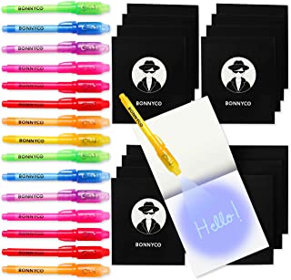 Invisible Ink Pen and Notebook, Pack of 16 - BONNYCO | Stocking Fillers for Kids Birthday Parties | Boys & Girls Party Bag Fillers, Party Favours & Pinata Toys | School Prizes & Gifts for Children