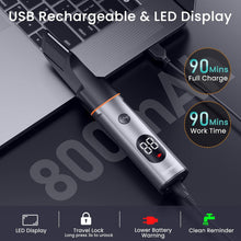 Body Hair Trimmer Men, KENSEN Electric Groin Hair Trimmer Rechargeable Body Groomer for Private Parts & Pubic Hair Waterproof Wet and Dry Razor with LED Ball Razor (Black)