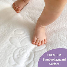 Premium Cot Bed Mattress Protector 70 x 140 cm Noiseless Waterproof Pad Cover Fitted Sheet Natural Bamboo Silent Topper for Baby Toddler Children Cotbed