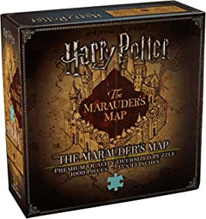 The Noble Collection Harry Potter Marauders Map 1000pc Jigsaw Puzzle - 35 x 13in (89 x 33cm) Oversized Puzzle - Harry Potter Film Set Movie Props Gifts