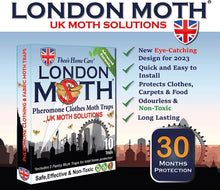 LONDON MOTH KILLER. 10 Professional Pheromone Moth killers  8 x Wardrobe Clothes & Carpet Moth Traps and 2 x Indian Meal Pantry Traps  Complete Anti Moth Treatment for the Home  Inc. eBook.