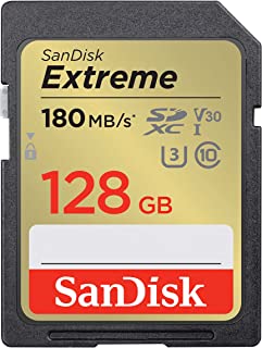 SanDisk 128GB Extreme SDHC card + RescuePro Deluxe up to 180 MB/s UHS-I Class 10 U3 V30