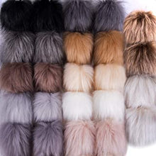 SIQUK 24 Pieces Faux Fur Pom Pom Balls DIY Faux Fox Fur Fluffy Pom Pom with Elastic Loop for Hats Keychains Scarves Gloves Bags Accessories(12 Colours, 2 Pcs for Each Colour)