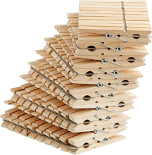 Pack of 100wooden clothes pegs (2x pack of 50)