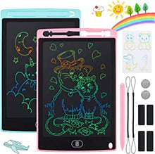 Eucomir 2 Pack Colorful LCD Writing Tablet 8.5 Inch,Erasable and Reusable LCD Writing Tablet,Drawing Board Learning Educational Toy Boys Girls Gifts,Blue + Pink