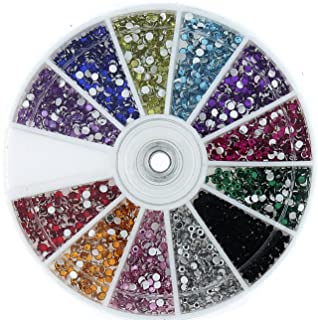 Nail Art Rhinestone Pack 1200 Premium Quality Gemstones - Rhinestone Deco With Wheel