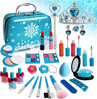 Flybay Kids Makeup Sets for Girls, Washable Kids Make Up Kit Girls Toys, Childrens Make Up Sets for Girls, Real Girls Makeup Set Kids Toys, Christmas Birthday Gifts for 3 4 5 6 7 8 9 10 Year Old Girl