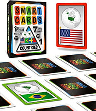 SMART CARDS COUNTRIES Card Game - Matching Pairs, Snap, Trumps, Rummy, Happy Families (7 Games To Play) | Travel Game, Gift, Stocking Filler | for Adults, Kids, Boys, Girls | Age 5+, 1-8 Players