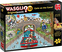 Jumbo, Wasgij, Original 33 - Calm On The Canal!, Jigsaw Puzzles for Adults, 1000 Piece