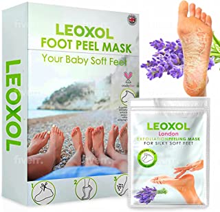 Foot Peel Mask 2 Pack For Cracked Heels Dead Skin & Calluses Make Your Feet Baby Soft & Get a Smooth Skin Removes Repairs Rough Heels Dry Toe Skin Exfoliating Peeling Natural Treatment