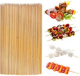 Hana Essentials Skewers Pack of 300 - 25cm Long / 3mm Diameter - Durable & Strong Bamboo Sticks - Ideal for BBQ, Kebabs, Chocolate Bouquet, Marshmallows, Chocolate Fountain, Cake Topper and DIY Crafts