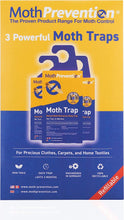MothPrevention MOTH TRAP FOR CLOTHES MOTHS  3-Pack  Refillable, Odor-free & Natural from