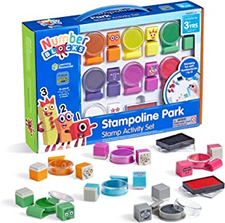 Learning Resources Numberblocks Stampoline Park Stamp Activity Set, Multicolour, Numberblocks Colours, Washable Inks, Arts & Crafts, 32 Pieces, Ages 3+, Gift for Boy or Girl