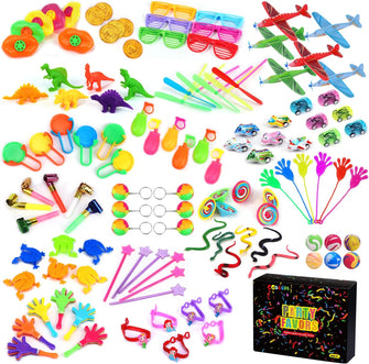 Party Bag Fillers for Kids, 120 Party Toys, Party Favors for Children, Classroom Rewards Lucky Dip Prizes Pinata Fillers Easter Gifts Stocking Fillers Goodie Bag Fillers for Children Birthday Party