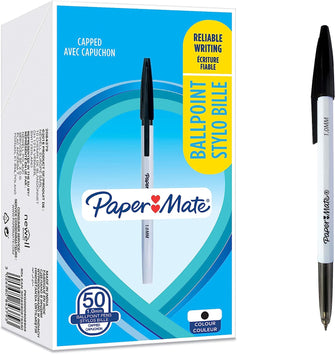 Paper Mate 045 Ballpoint Pens  Medium Point (1.0 mm)  Black Ink  50 Count