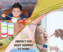 8pcs Plastic Mini Storage Boxes Baby Weaning Feeding Freezer Food Pots Containers 120 ml