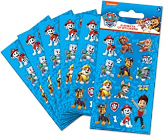 Paper Projects 01.70.15.046 Paw Patrol Blue Party Size Sticker Pack (6 Sheets), 12.5cm x 7.5cm