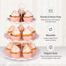 NWK 5 Piece Cake Stand Set with 2xLarge 3-Tier Cupcake Stands + 3X Appetizer Trays Perfect for Wedding Birthday Baby Shower Thanksgiving Christmas New Year Party (Round)