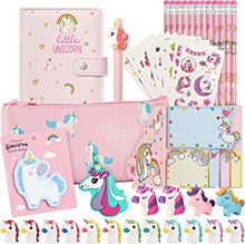 Unicorn Stationery Set for Girls - Toys Gift Sets for Girls Ages 5 6 7 8 9 Years Old - Birthday Gifts - Back to School Writing Supplies with Notebook, Pencils, Eraser, Sheets, Sticky Notes | 43 Piece