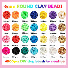 8500+ Pcs Clay Beads Bracelet Making Kit Round Flat Beads Polymer Clay Beads Set Clay Spacer Heishi Beads for Jewellery Making Bracelets Necklace DIY Jewellery Making Kit for Kids Adults,2 Boxes