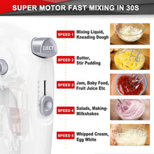 Lord Eagle Hand Mixer Electric Whisk, 400W Power Handheld Mixer for Baking Cake Egg Cream Food Beater, Turbo Boost/Self-Control Speed + 5 Speed + Eject Button + 5 Accessories