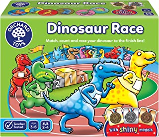 Orchard Toys Dinosaur Race Game, Fun Board Game for Children Age 3-6, Perfect For Dinosaur Fans, Family Game, Educational Game Toy