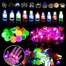 Halloween Party Favors for Kids - 52PCS Halloween Decorations LED Flashing Rings for Kids' Halloween Party Supplies, 3 Types LED Kids Toys for Halloween Treat or Trick, School Party, Friendship Gifts