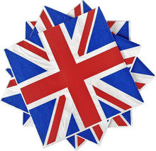 60Pcs Great Britain GB UK Union Jack Party Napkins Serviettes Tableware King's Coronation Party Supplies Sporting Events Pub BBQ Royal Theme 33cm x 33cm