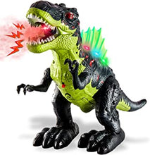 TOEY PLAY Dinosaur Toys for Boys with Water Spray, Realistic Walking T-Rex Figure, Electric Dino Figures, Roaring, Light and Sounds, Educational Gifts for Kids 3 4 5 6 Year Olds