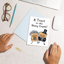 Huxters A Toast to the Happy Couple Wedding gifts A5 Congratulations Wedding card - Wedding gifts for couple - Recyclable Paper with Envelope - Fun Greetings Card, FSC Certified (Bride and Groom)