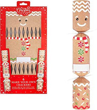 RSW INTERNATIONAL 6 Pack Make your Own Christmas Cracker Kit - Gingerbread Man