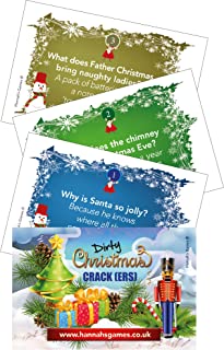 Rude Cracker Fillers for Adults - Funny Rude Jokes for Homemade Christmas Crackers Or Rude Advent Calendar for Adult Xmas Fun and Games! Novelty for Office Party Or Dirty Secret Santa Stocking Filler