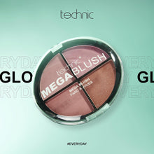 Technic Mega Blush 4-in-1 Compact - 4 Buildable, Pressed Powder, Highly Pigmented Blusher Shades To Mix & Match For A Fresh & Radiant Face Makeup Look. 14.4g