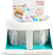 Munchkin Super Scoop Baby Bath Toy Storage Basket & Net, Removable Wall Hanging Bath Tidy, Baby Bath Caddy & Bath Organiser Rack, Shower & Bath Toy Holder, Bathroom Toy Net with Suction Cup & Handle