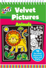 Galt Toys, Velvet Pictures - Animals, Colouring Books for Children, Ages 4 Years Plus, Multicolor, 14.8 x 1 x 21 centimeters