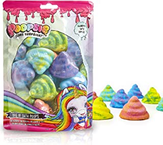 Poopsie Slime Surprise Bag of 10 Funny Unicorn Poop Bath Bombs For Kids, Rainbow Magical Bath Bombs for Children includes 10 Scented Bath Poops