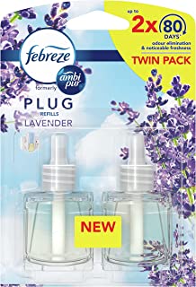 Febreze Ambi Pur Air Freshener Plug-In Diffuser Refill, Odour Eliminator, lavender, 40 ml (20 ml x 2)