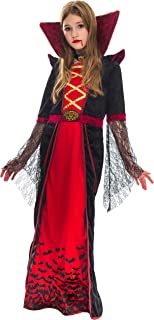 Spooktacular Creations Royal Vampire Costume for Girls Deluxe Set Halloween Gothic Victorian Vampiress Queen Dress Up Party (Medium)