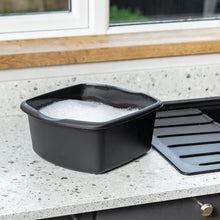 Addis 8 Litre Small Rectangular Plastic Washing Up Bowl, Black