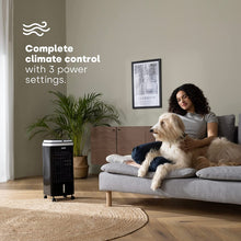 LIVIVO 80W Evaporative Air Cooler - Portable AC With LED Display Remote Timer - 3 Position Speed Adjustment - Cooler/Humidifier Function - 120 Oscillating Swing Function