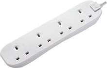 Masterplug BFG5-MP Four Socket Extension Lead, 5 Metre, 13 Amp, White