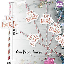 24pk Team Bride Straws  Rose Gold Hen Party Straws  Paper Hen Do Straws  Hen Straws  Team Bride Drinking Straws for Hen Party & Bachelorette Party  Hen Party Accessories  Hen Do Accessories