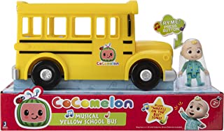 BANDAI CMW0015AZ Cocomelon Musical Yellow School Bus Learning Toy, Multicolour